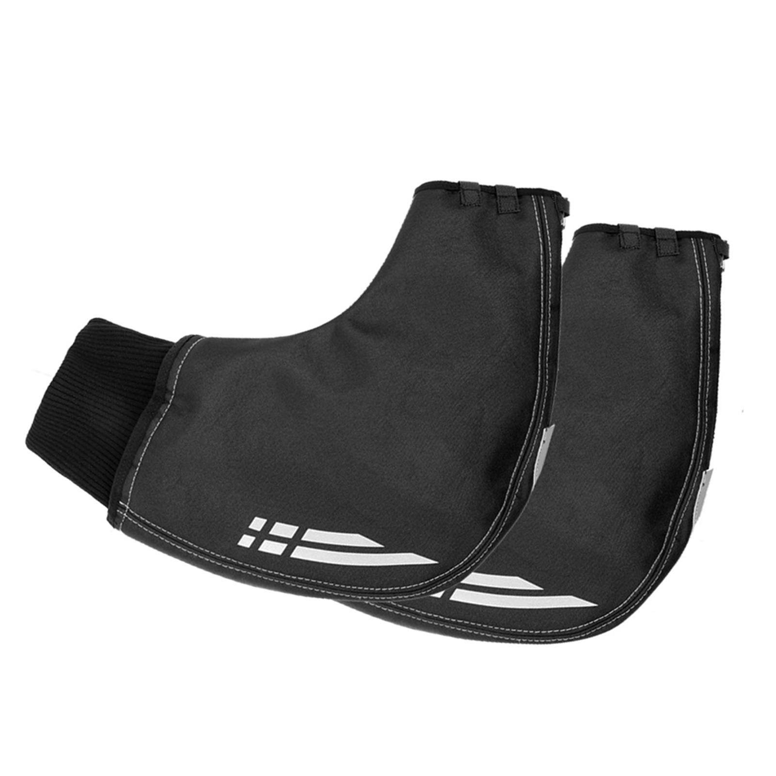 

Handlebar Mittens, Thicken Insulated Pogies with Elastic Cuff and Reflective Strips 11x9.8 Inch Bike Bar Gloves for Riding