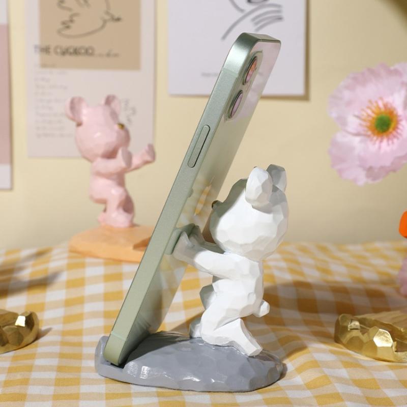 Kreativer Niedlicher Bär Handyhalter Ständer Cartoon Astronauten Bär Handyhalter für Schreibtisch Home Office Schreibtisch Kawaii Zubehör