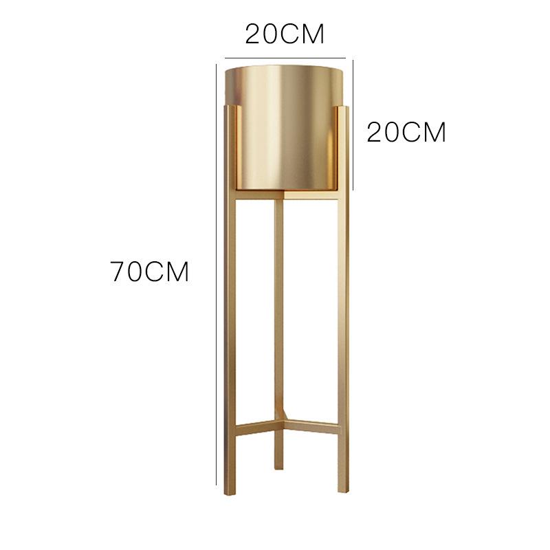 Golden Flower Stand, Indoor Light Luxury Ironwork Flower Pot Stand, Elegant Floor-Standing Home Living Room Decoration, Stylish