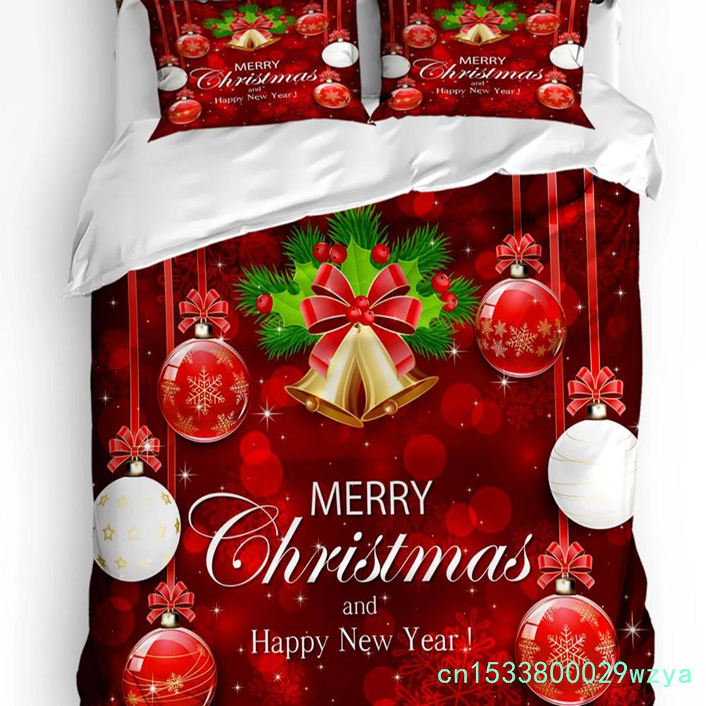 Christmas Tree Red Car Snow Art Duvet Cover Bed Bedding Set Home Textile Quilt Cover Pillowcases Bedroom Bedding Set No Sheet
