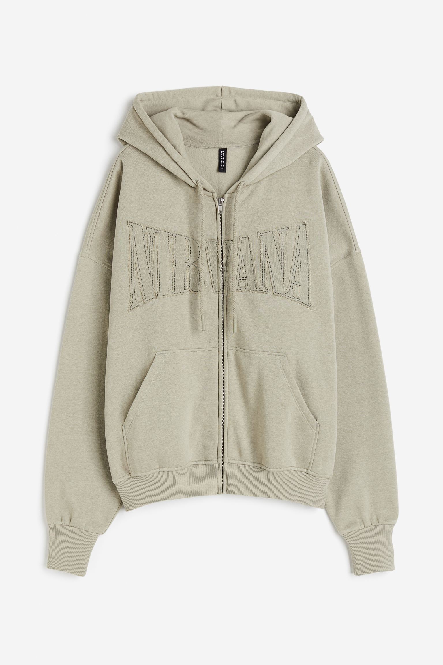 

Толстовка на молнии оверсайз с принтом