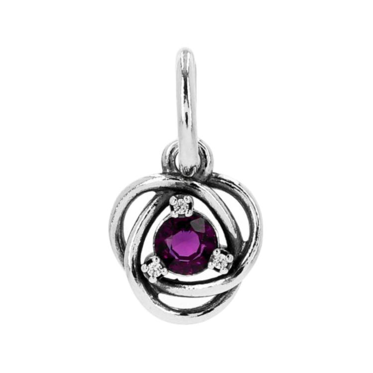 Pandora Original Design Sterling Silver Pendant Unisex pendants Purple 793125C02 F,Purple