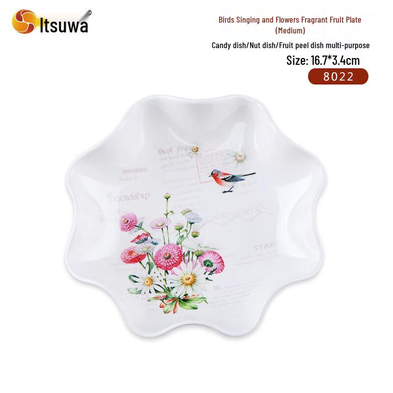 Wuhe Melamine Floral Snack Plate