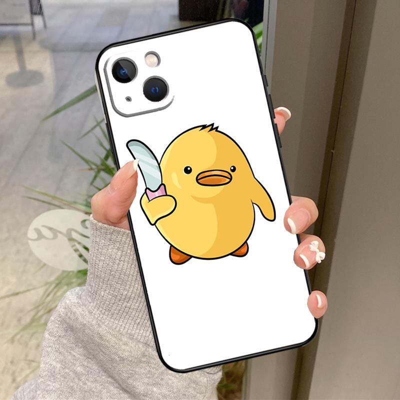 Duck With Knife Duck Cute Case For iPhone 16 Pro Max 15 14 12 11 13 17 Pro Max Plus 12 13 Mini 16e 17 Air Back Cover