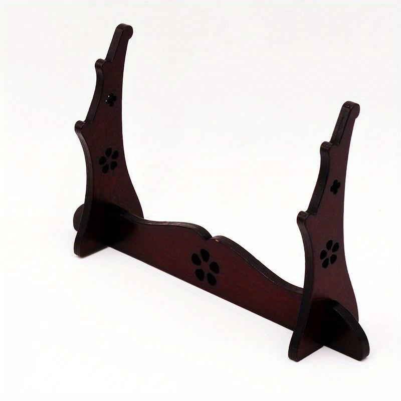 1KS Stojan na prstenové pravítko Dřevěná základna Stojan ve stylu čínského umění Ručně vyráběný stojan Dekorace