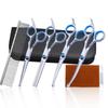 6-inch Professional Pet Grooming Scissors Set: Curved & Serrated for Dog Hair Trimming