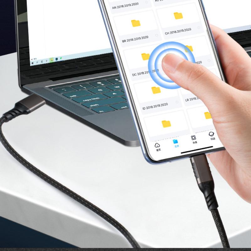 10Gbps Hard Disk Data Cable TYPE-C Revolver USB3.2 Data Cable Aluminum Shell Editor Network 3A60WPD Fast Charging Cable