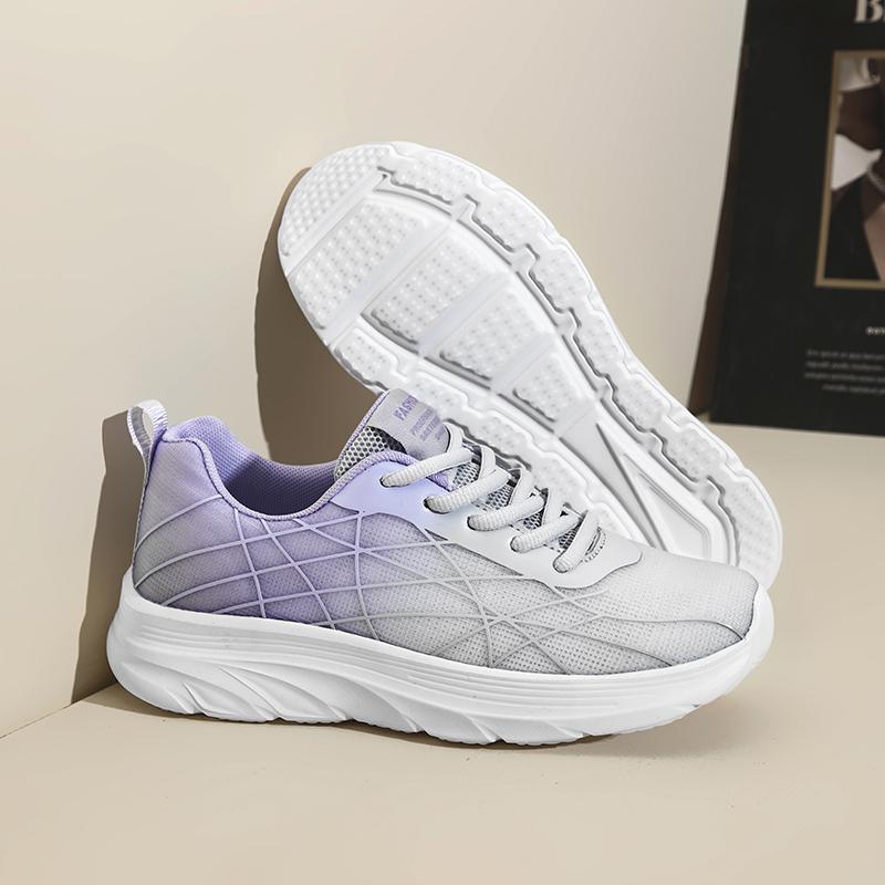 

Дышащая спортивная обувь для бега на открытом воздухе, женские легкие кроссовки со шнуровкой 42 фиолетовый