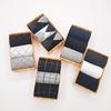 3 pairs of men's socks in gift box, four seasons simple solid color mid-calf cotton socks, business casual polyester cotton men's socks