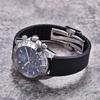 Hochwertiges FKM-Gummi-Uhrenarmband 18mm 19mm 20mm 22mm Schnellwechsel Wasserdicht Zuschneidbar Taucherband mit Faltschließe