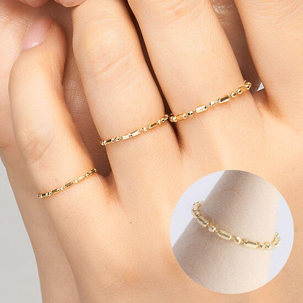 [Helenejw] 14K Vienna Ball Chain Gold Ring Typea