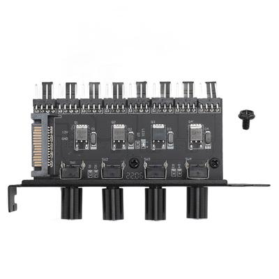 PC Cooling Fan Speed Controller 12V 4PIN 3PIN 4 Knob SATA Power Supply PC 8 Channels Fan Hub for