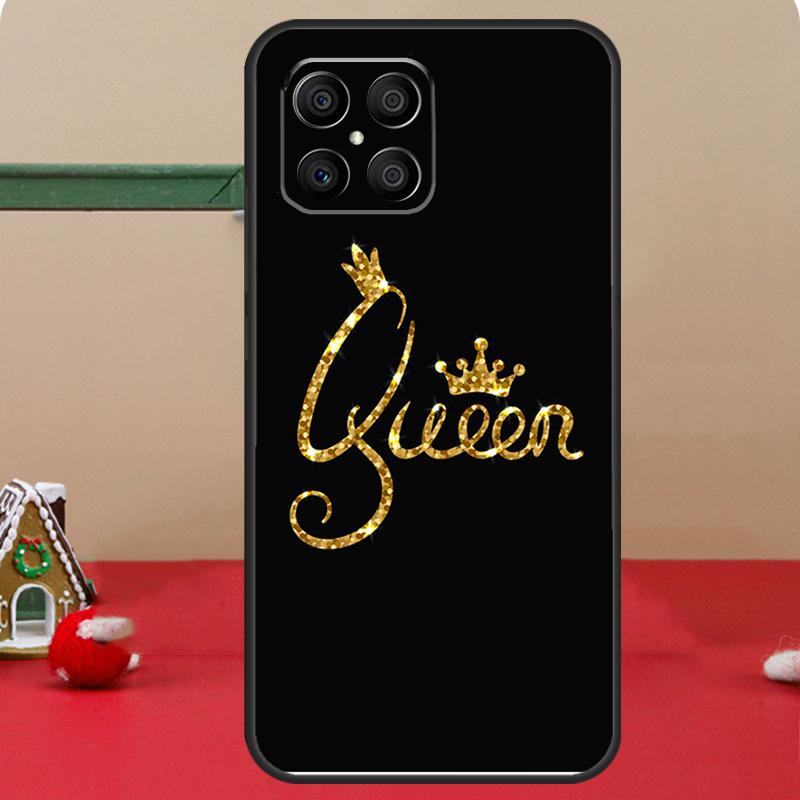 Cute King Queen Crown Case For Honor Magic 8 7 6 Pro Honor 200 400 70 90 Lite X8c X8b X9a X9b X9c X9d Win RT Coque