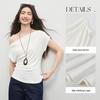 Women's Asymmetrical Draped Knit Top