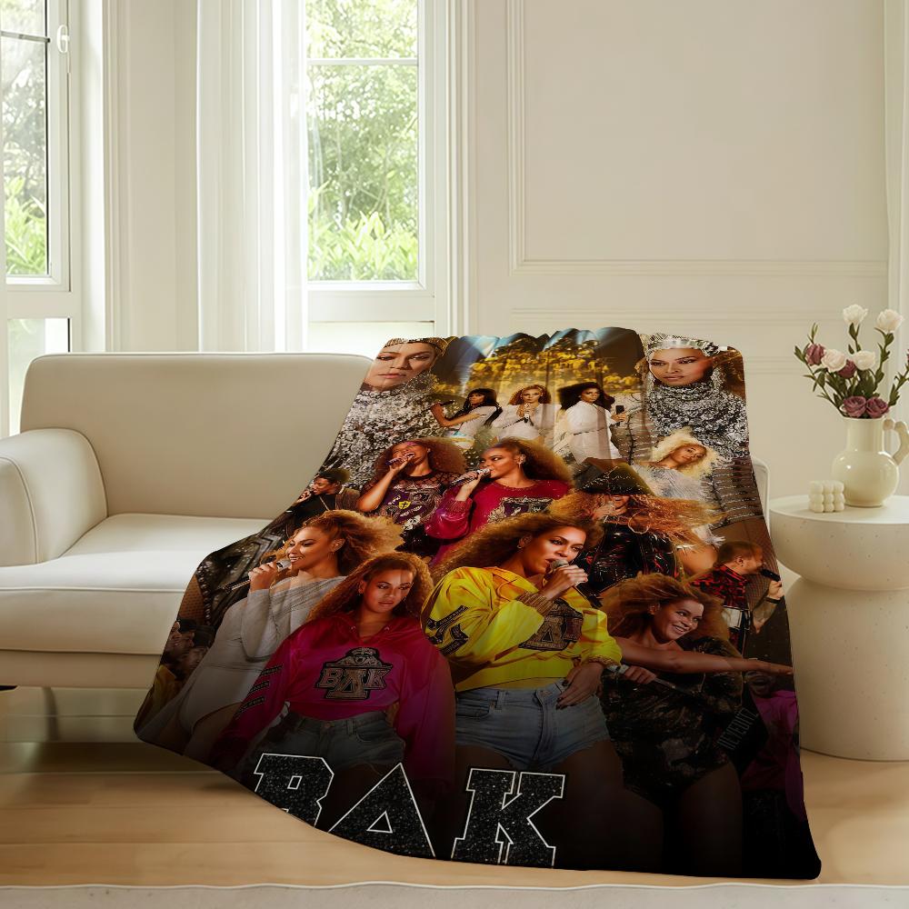 Americká zpěvačka B-Beyonce Deku na pohovku Kancelář Postel Letadlo Cestování Spánek Čtení Relaxace Kempování Měkká A Teplá