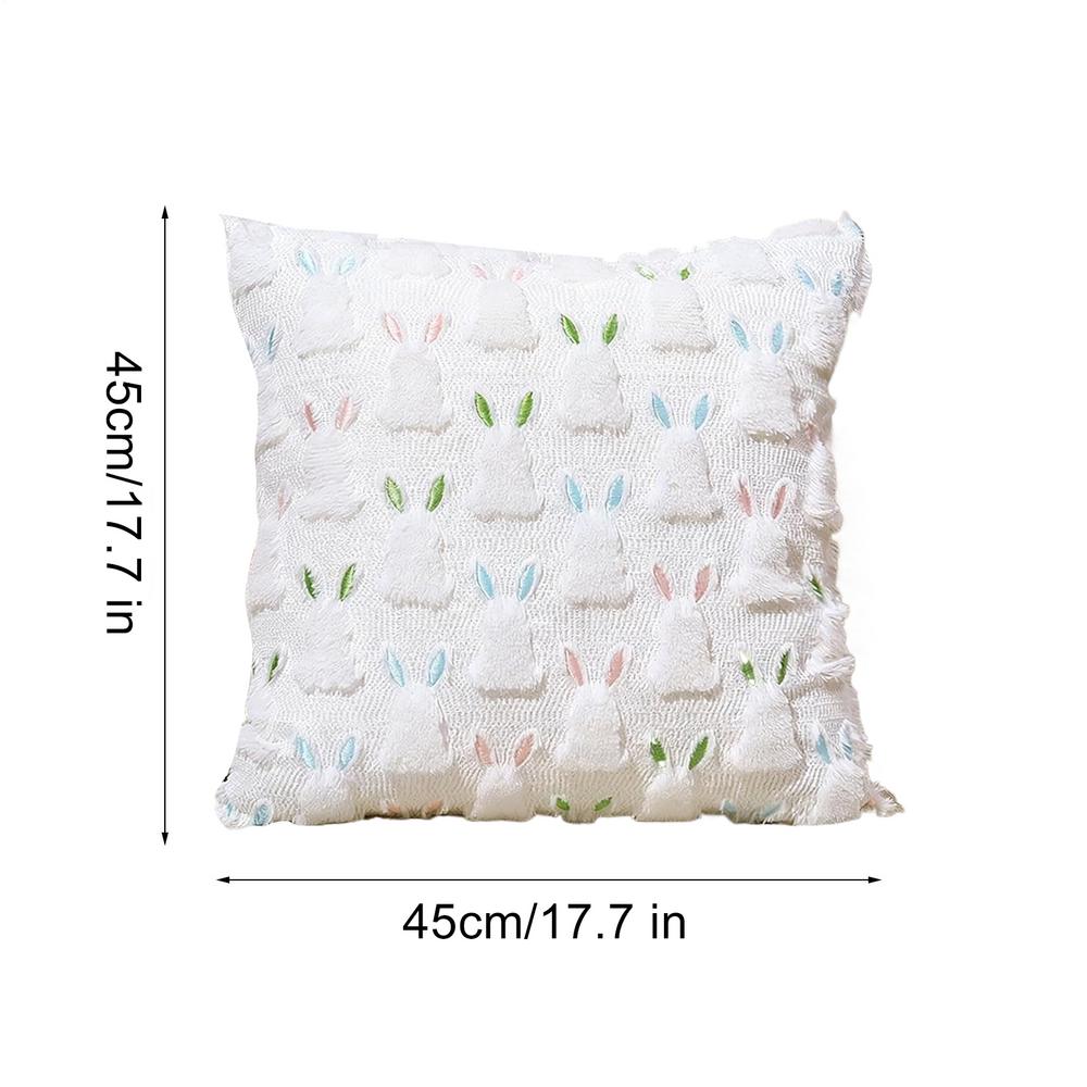 Наволочка на Пасху 18x18 дюймов Весенний Кролик Чехол для Подушки 2 шт Декоративная Наволочка для Дивана Кресла Кровати Гостиной 3980₽