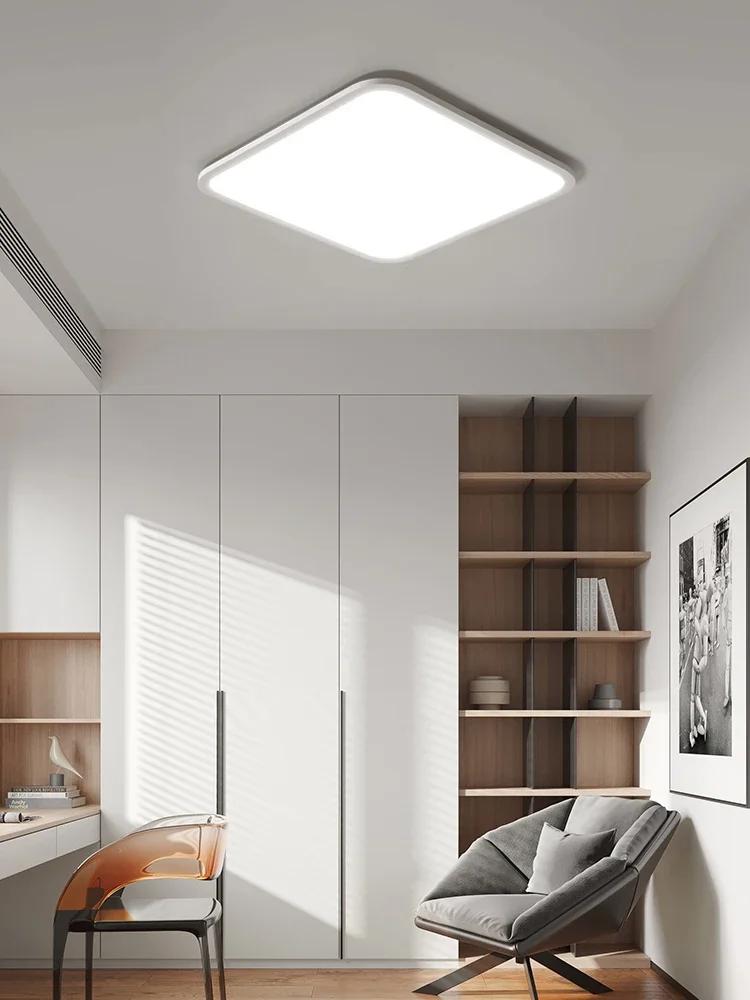 Living room ceiling light ultra-thin rectangular LED ceiling light Nordic bedroom home decoration indoor lighting fixtures