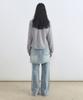 Insilence Woman Divide Denim Skirt Blue