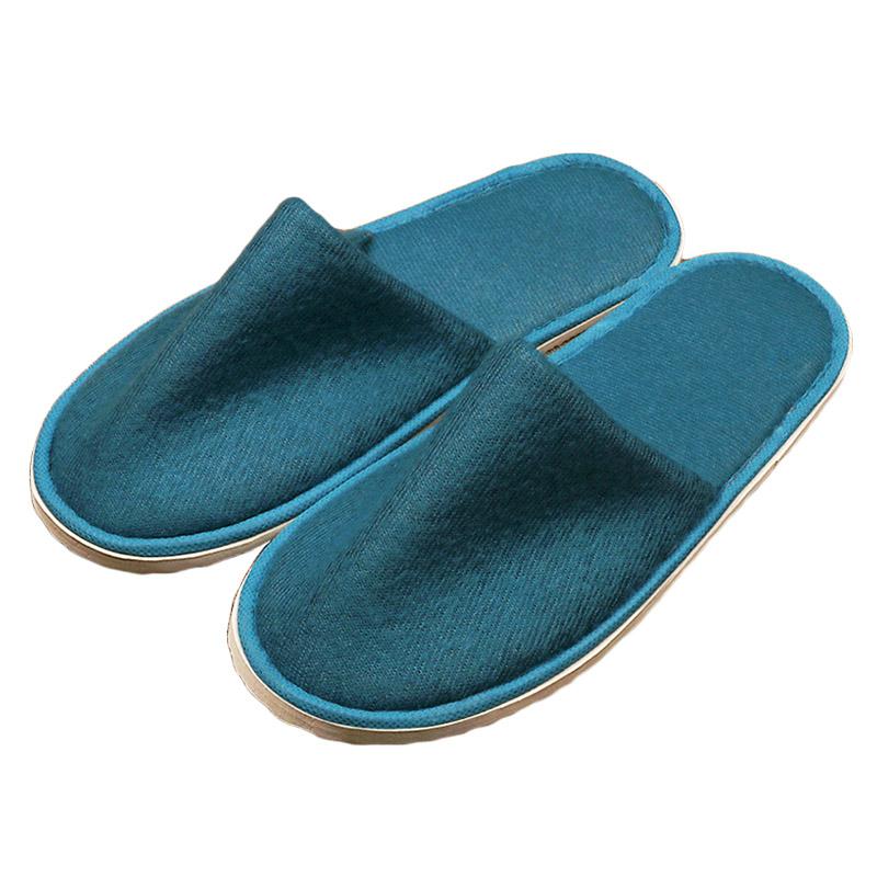 

1 пара плюшевых нескользящих одноразовых тапочек для мужчин и женщин, однотонная домашняя обувь для гостей, путешествий и отелей