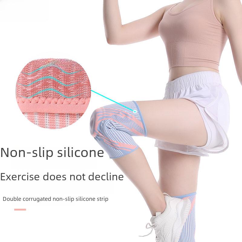 Genunchiere de silicon pentru bărbați - Protecție sportivă pentru alergare, fitness, baschet, sărituri; Compresie caldă cu suport patelar.