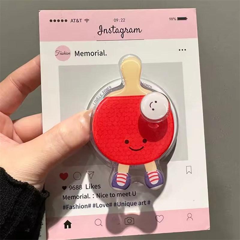 Cute 360 Degree Rotation Table Tennis Badminton For Magsafe Phone Holder Foldable for Iphone17 16 15 14 13 12 Desktop Phone Stand