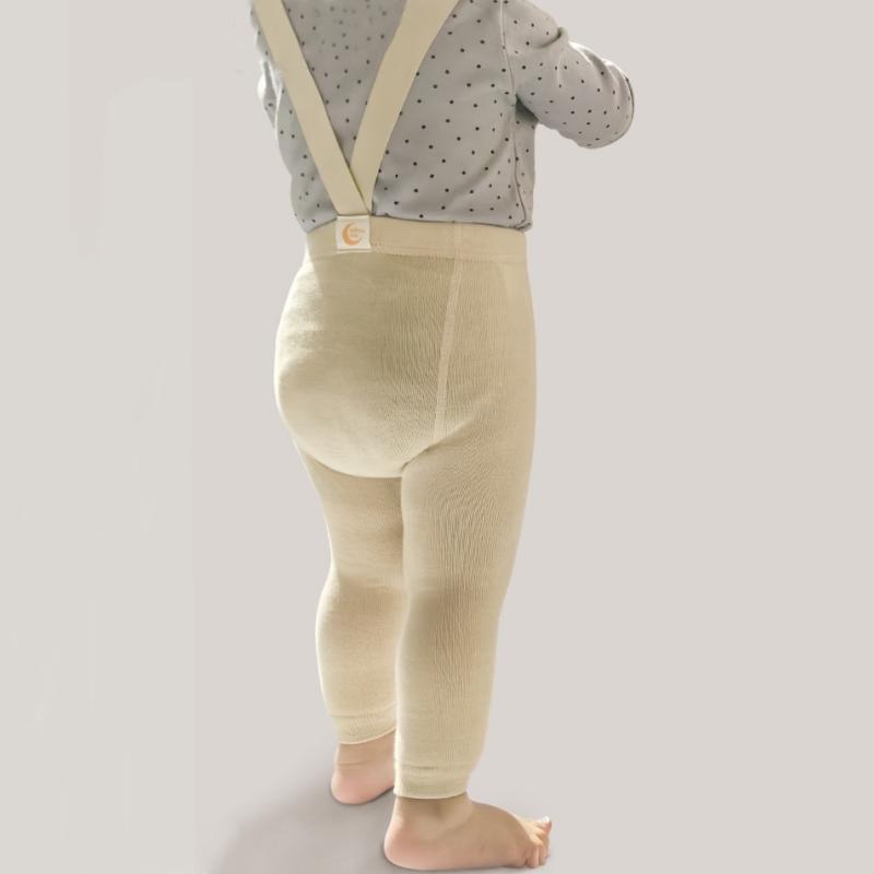 Toddler Leggings Knitted Combed Cotton Suspenders Pantyhose Baby Nine Pants Stretchy Tights Pants Breathable Stockings