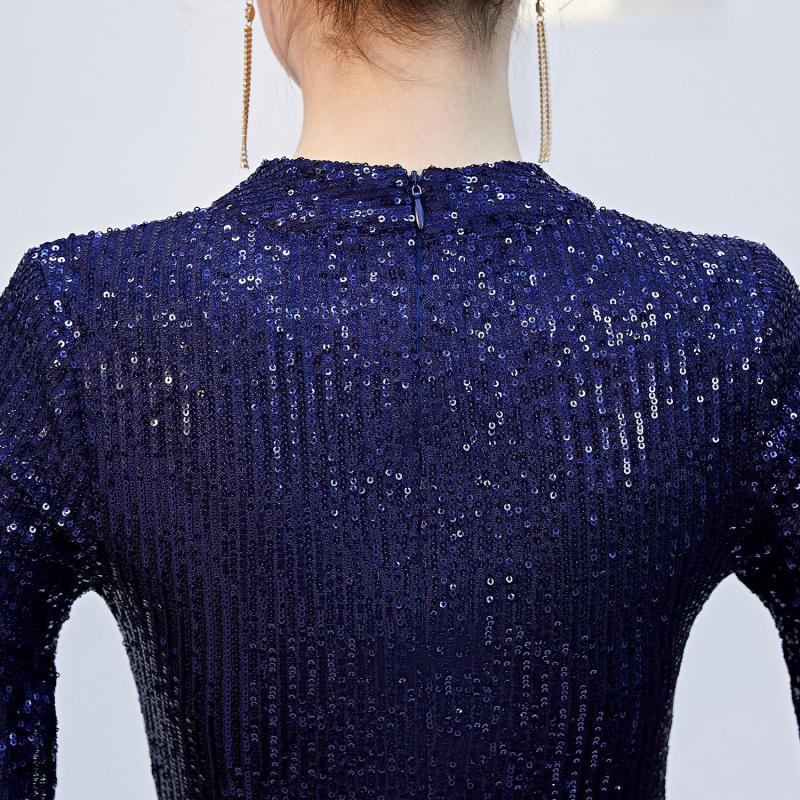 Mermaid Dresses Flare Sleeve Sequins Evening Gowns Sexy Long Prom Dresses Deep V Party Gowns