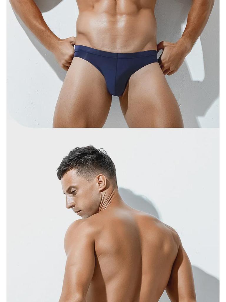 Men's Ice Silk Ultra-Thin Breathable Briefs - Sexy, Transparent Summer Underwear