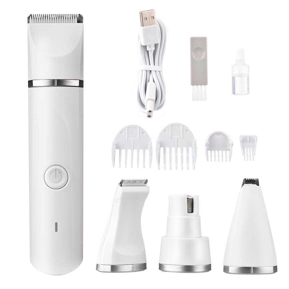 Tondeuse Électrique Multifonctionnelle 4 en 1 pour Chiens pour le Toilettage Tondeuse Sans Fil pour Chiens Tondeuses Trimmers Faible Bruit Toilettage d'Animaux