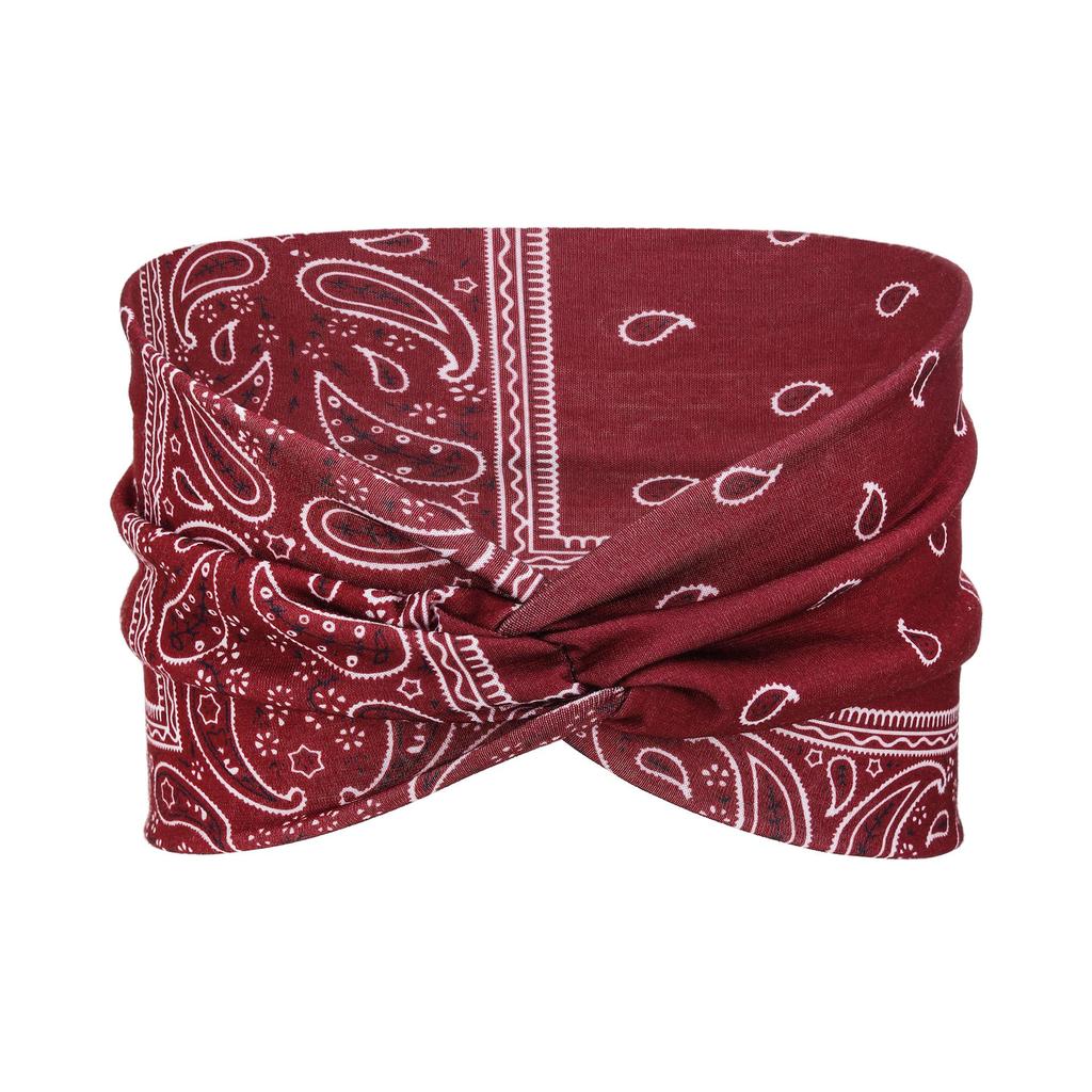 Bohemian Cashew Print Wide Headband for Women: Sport, Running, Face Washing, Makeup, Hair Tie