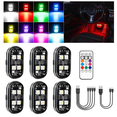 Catland LED Strobe Lights for Remote Controlled Warning 8 Flashing and Ice Also Suitable for Motorcycles and Emergency RGB LEDs for and 8 10 3