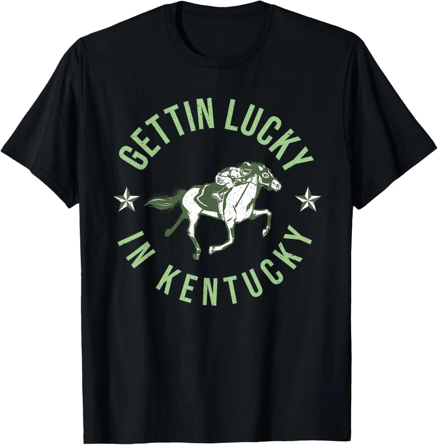 Derby Vintage Getting Lucky In Kentucky Horse Racing Unisex T-Shirt XL