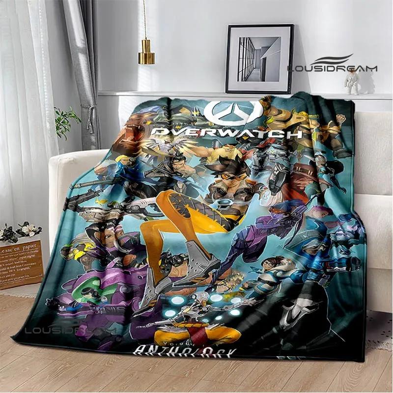 3D Game Overwatch printed blankets warm Flange blankets Soft and comfortable blanket Home travel blanket birthday gift