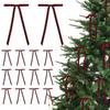 24Pcs Cable Tie Christmas Tree Bows Velvet Material Christmas Gift Bow Tie  Tree Wreaths