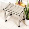 2 Stück Multifunktionaler Edelstahlhocker, Dickes Stabiles Design für Wohnzimmer, Badezimmer, Esszimmer und Outdoor-Camping