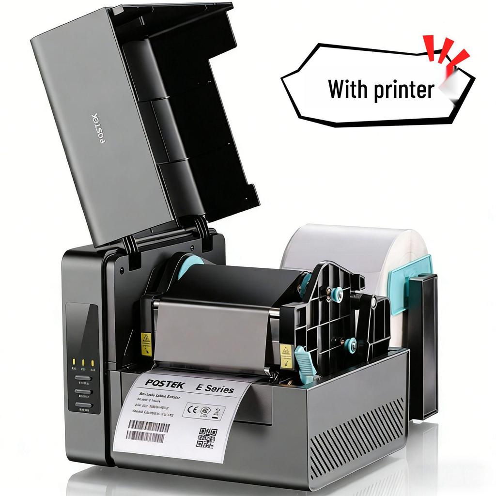 White Self-Adhesive Barcode Labels for Logistics - Large Roll for Printing