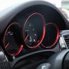 GTINTHEBOX 3 Pcs Red Dashboard Edge Decoration Trim Ring for 2014-up Porsche Macan