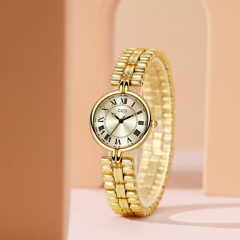 Gold Women'S Watch Women'S Watch Fashion Waterproof Simple Best-Selling Quartz Watch