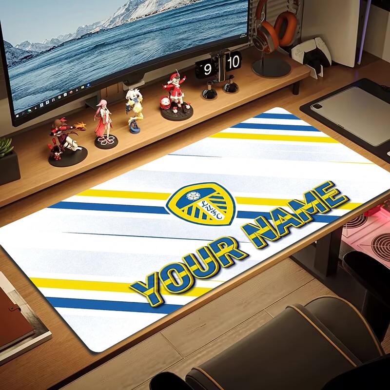 Benutzerdefinierter Name Leeds United Mauspads Großes Gaming-Tischkissen Rutschfestes Laptop-Tablet Großes Mauspads XXL Matte Mini-PC-Spielmatte Mit Schlosskante_XIA