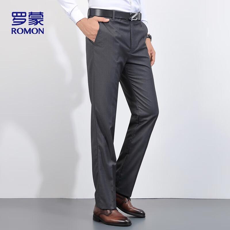 ROMON Herren Business Casual Stretch Hose mit geradem Schnitt XK35