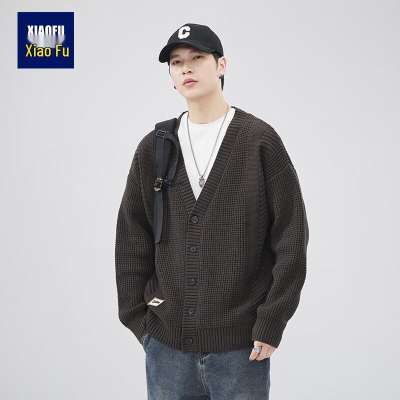 

Мужской американский ретро кардиган с V-образным вырезом, тяжелый XL