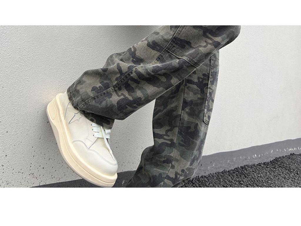 Men's Retro American Vibe Streetwear Camouflage Cargo Pants
