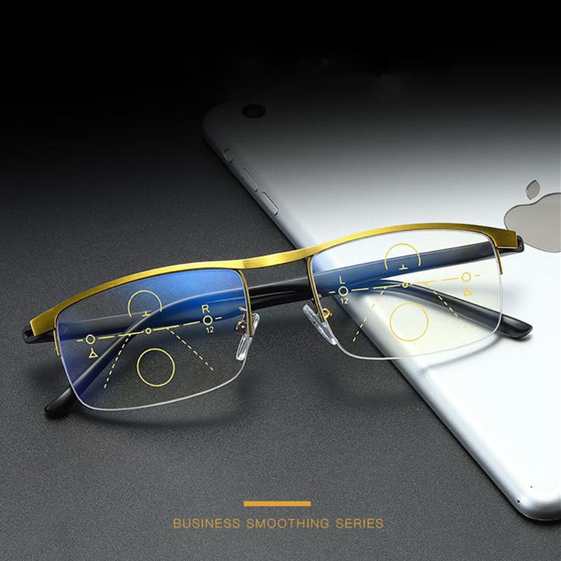 2026 Intelligent Zoom Progressive Multi-Functional Reading Glasses Women Men Multifocal Anti-Blue Light Hyperopia Eyeglasses