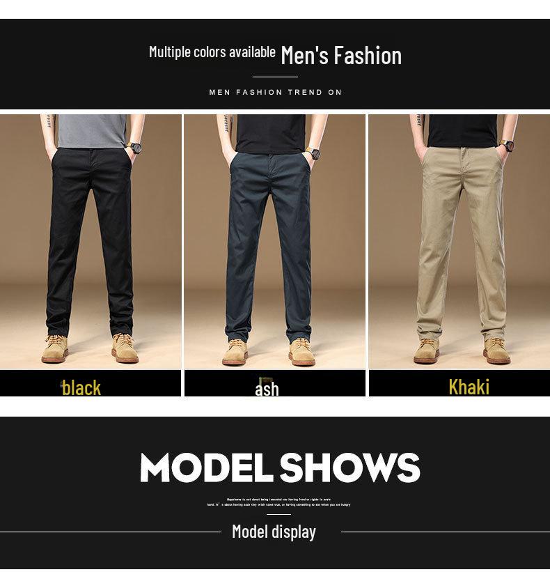 Premium Herrenhose mit schmaler Passform: Gerades Bein, Locker, Vielseitig, Modisch für Herbst, Winter und Sommer.