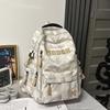 Schoolbag College Style Letter Burden Reduction Lightweight Backpack Junior High School Student School Bag Women's Large Capacity Travel Backpack