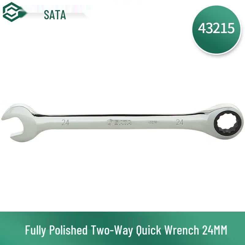 SATA Fully Polished Ratchet Combination Wrench