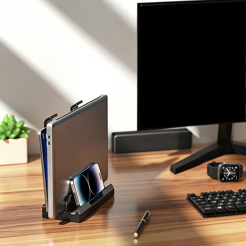 Vertical Laptop Stand for Desk Laptop Holder Space Saving Adjustable Laptop Stand Support Rack For Laptop Notebook