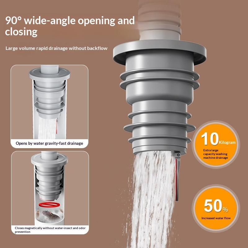 Кільце-ущільнювач каналізаційного отвору для ванної кімнати, проти запаху, герметичне, заглушка для каналізаційної труби кухонної мийки, з'єднувач-заглушка для підлогового зливу пральної машини, 1 шт.