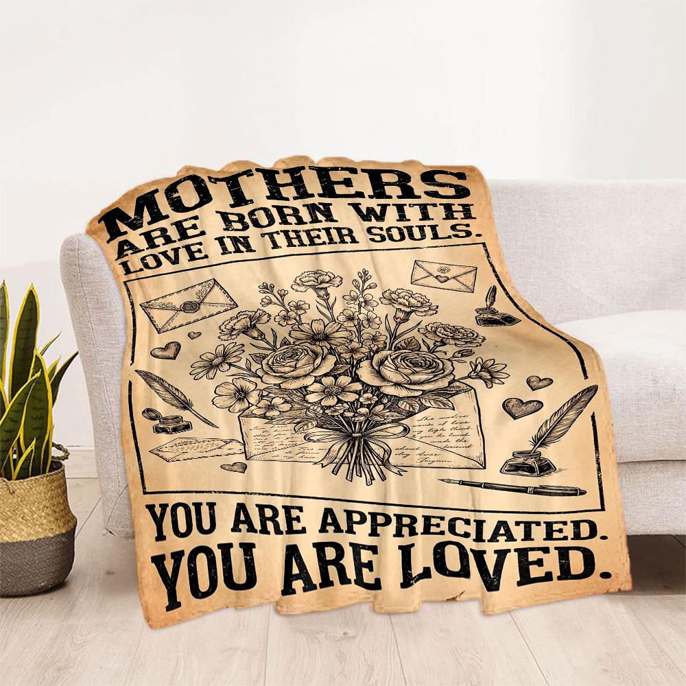 Mother's Love And Sunshine Blanket Suitable for Sofas,travel, Living Rooms Also a Good Gift for Friends and Family Suitable for All Seasons.