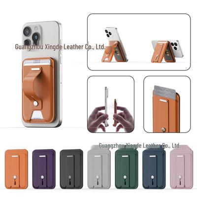 Vielseitiger magnetischer Leder-Kartenhalter mit MagSafe-Kompatibilität und Any-Angle-Halterung